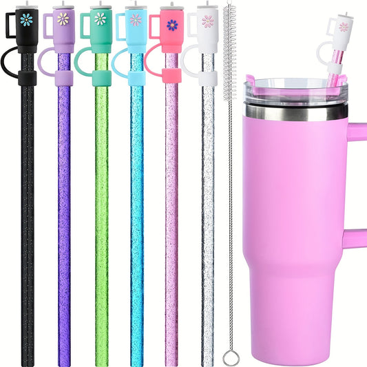 Colorful Glitter Straws.
