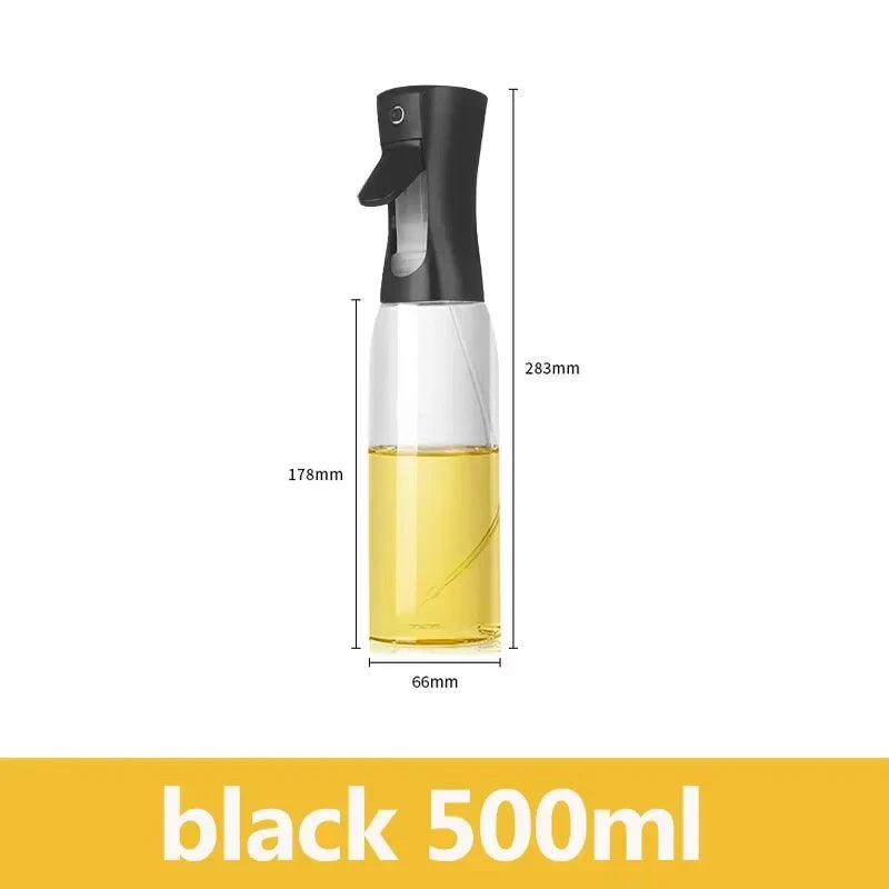 Dual-Use Oil Spray Bottle – 200/300/500ml Refillable Cooking & BBQ Mister.