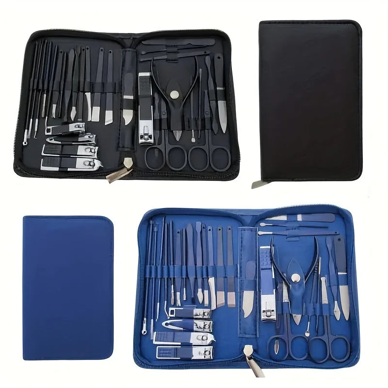 30-in-1 Manicure Set – Professional Nail Clipper & Pedicure Grooming Kit.