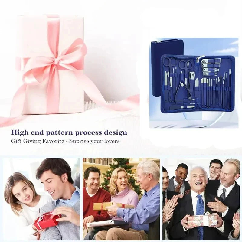 30-in-1 Manicure Set – Professional Nail Clipper & Pedicure Grooming Kit.