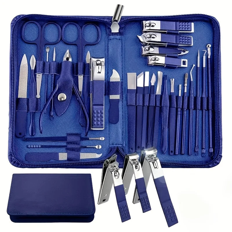 30-in-1 Manicure Set – Professional Nail Clipper & Pedicure Grooming Kit.