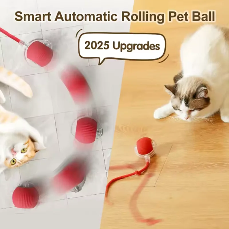 Smart Interactive Cat Ball – Durable, Easy to Clean & Obstacle Avoidance Toy.