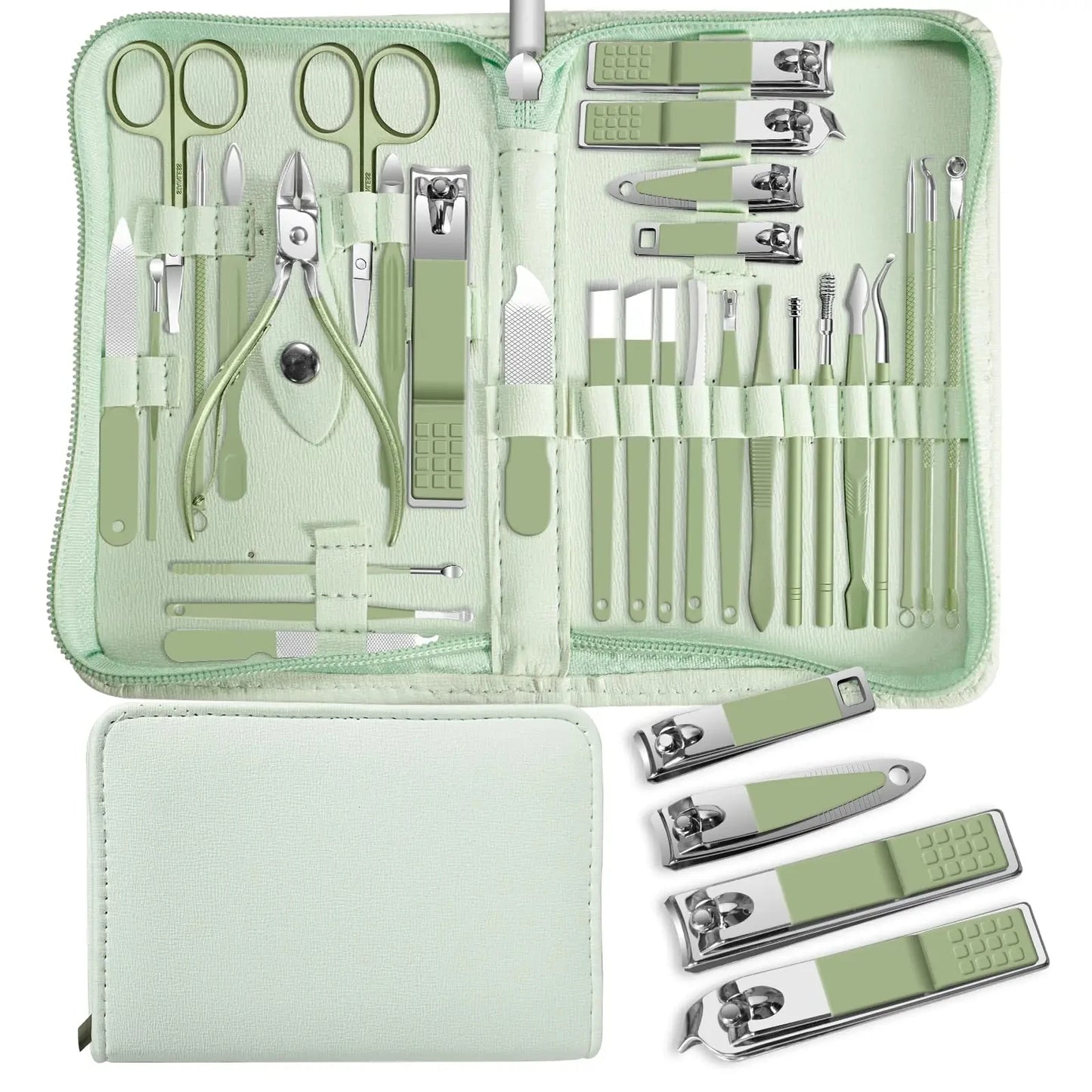 30-in-1 Manicure Set – Professional Nail Clipper & Pedicure Grooming Kit.