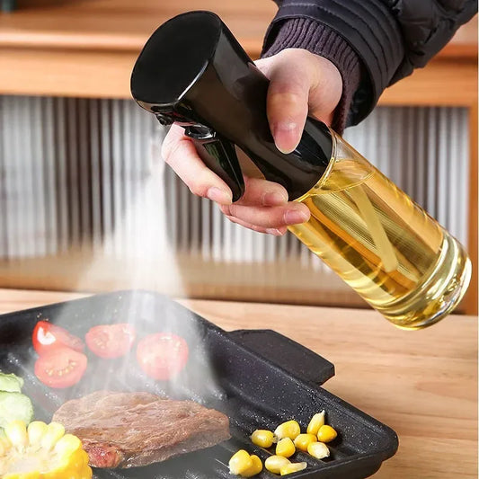 Dual-Use Oil Spray Bottle – 200/300/500ml Refillable Cooking & BBQ Mister.